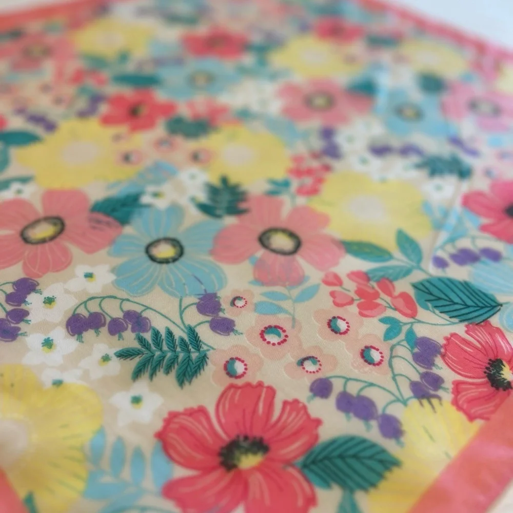 Vintage Pastel Floral Scarf